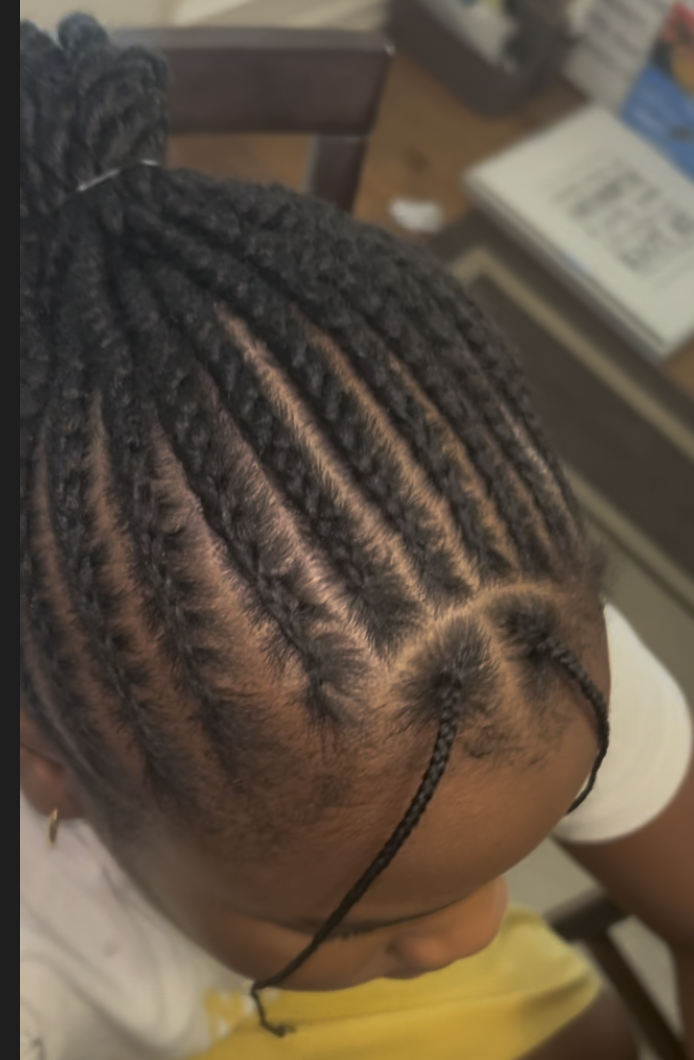 Natural hair styling session
