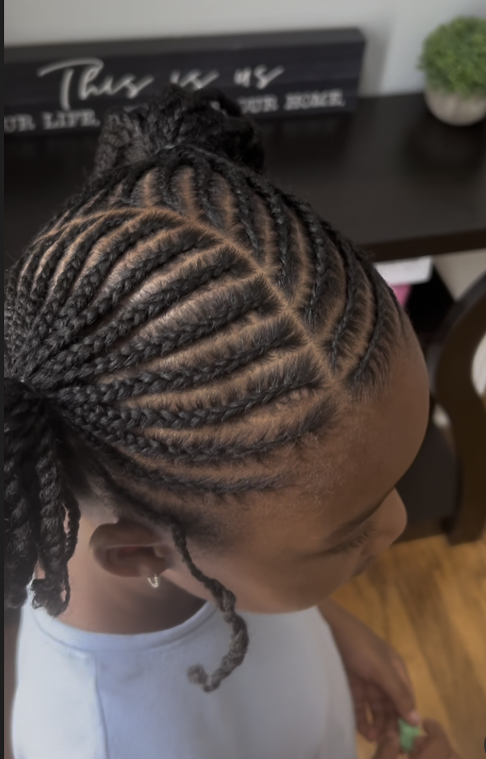 Natural hair styling session